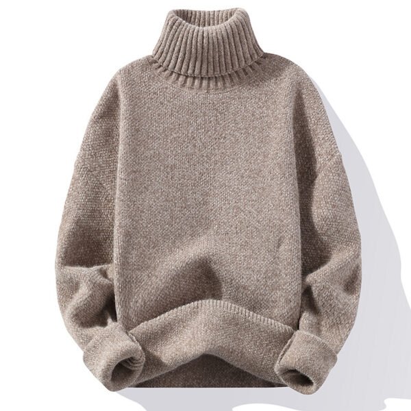 Autumn And Winter Thickened Mink-like Wool Korean Style Trendy Solid Color Casual Turtleneck Knitwear Sweater - Image 2