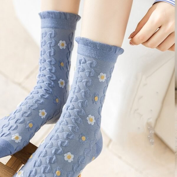 Autumn And Winter Models Of Cute Girls Bubble Mouth Cotton Thigh-high Socks - Image 4