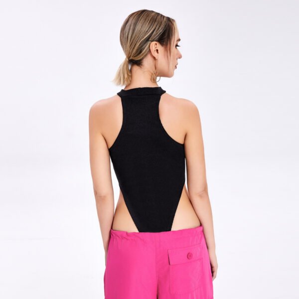 2023 Slim Vest Top Sexy Hanging Neck Sleeveless High Split Coat - Image 8