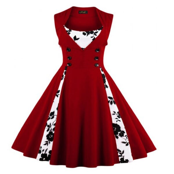 Women's Waist-tight Large Swing Hepburn Style Elegant Retro Dress - Image 6