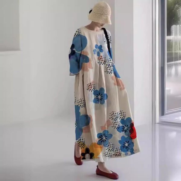 3D Cotton Imitation Craft Casual And Fashionable Women's Dress - Image 2