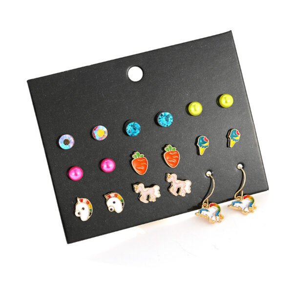 9 Pairs Of Strawberry Fruit Love Earrings - Image 3