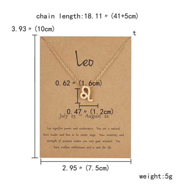 12 Constellation Zodiac Sign Necklaces Chokers For Women Girls - Image 9