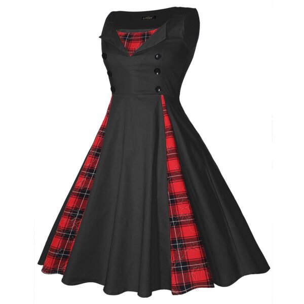 Women's Waist-tight Large Swing Hepburn Style Elegant Retro Dress - Image 4