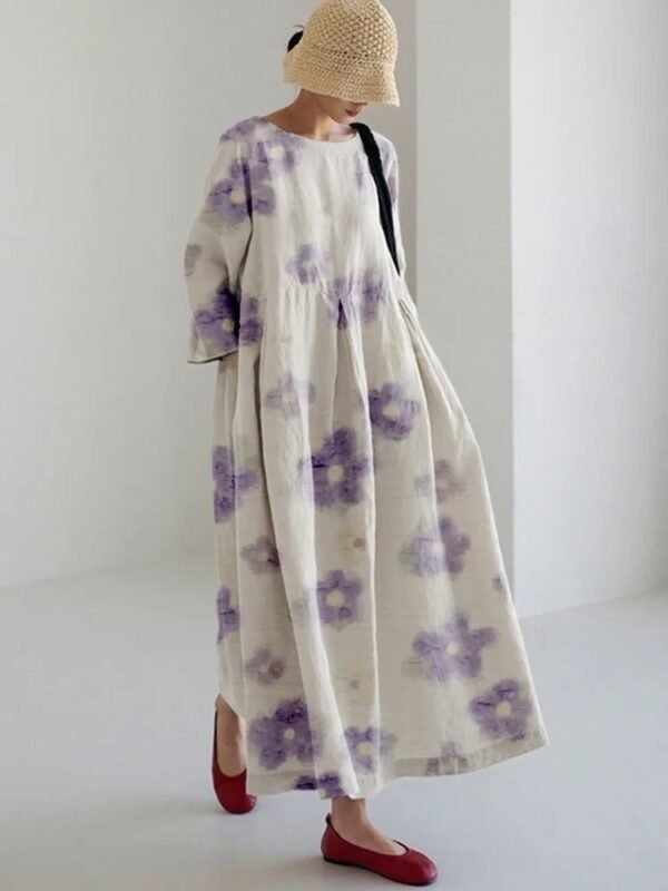 3D Cotton Imitation Craft Casual And Fashionable Women's Dress - Image 9