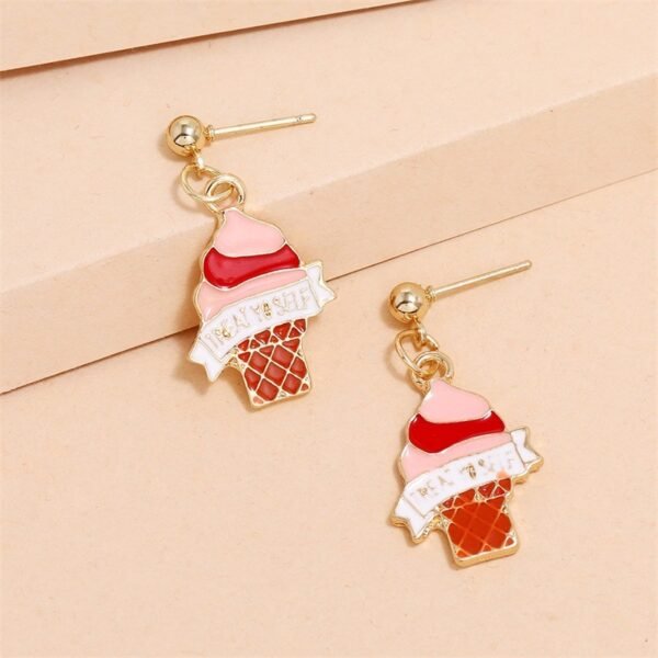 1 Pair Of Fashionable Ice Cream Earrings