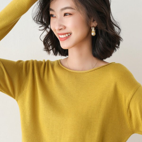Autumn And Winter New Short Sweater Women Low Round Neck - Image 10