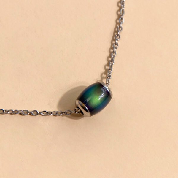 Mood Necklace Color Change Emotion Feeling Temperature Control Water Drop Tears Pendant Stainless Steel Chain Necklaces - Image 7