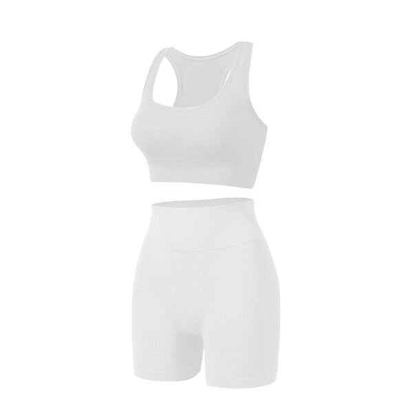 Women's Wireless Sports Yoga Bra And Shorts Suit - Image 10