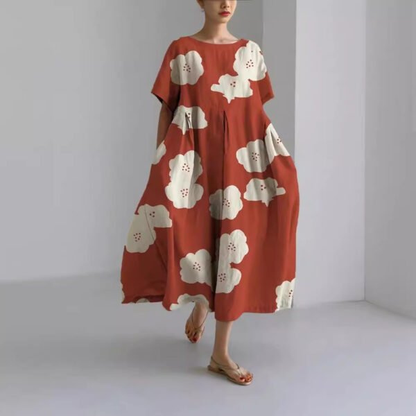3D Cotton Imitation Craft Casual And Fashionable Women's Dress - Image 4