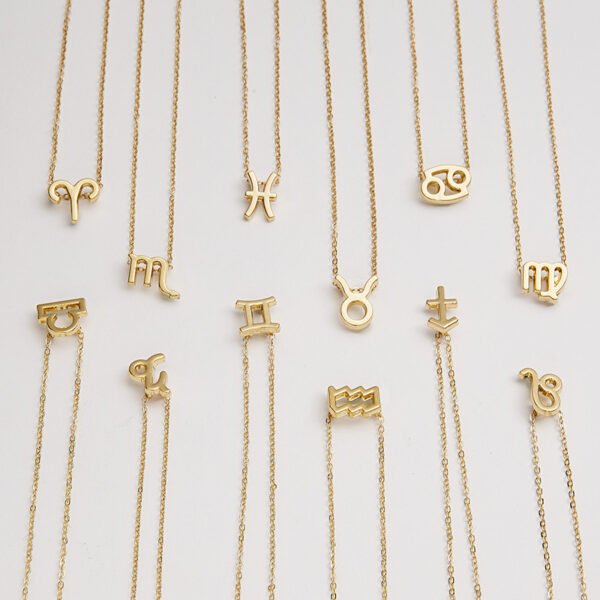 12 Constellation Zodiac Sign Necklaces Chokers For Women Girls - Image 2