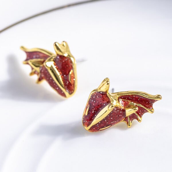 Boho Dragon Dinosaur Stud Earrings For Women Girls - Image 6