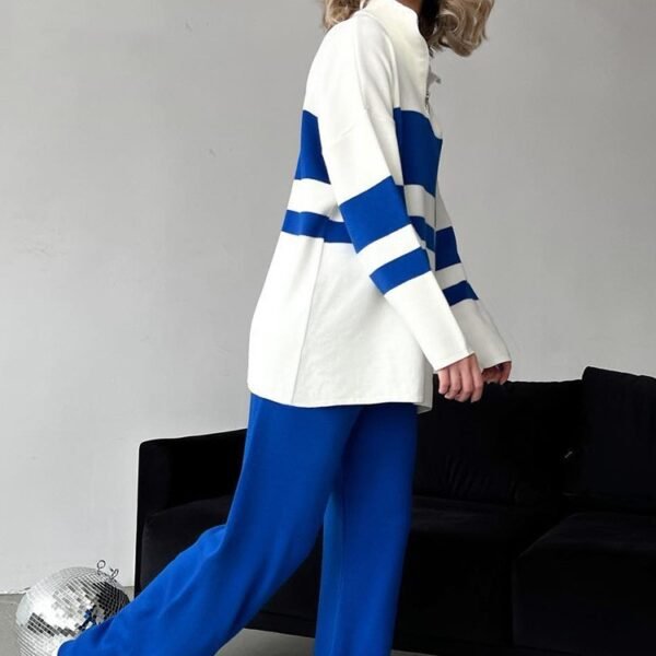 Zip Top Loose Pants Casual Two-piece Suit - Image 8