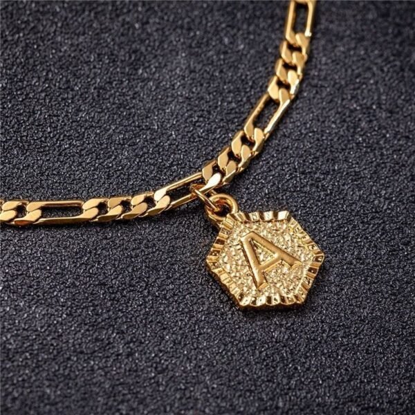 26  Alphabet Letter Anklet Gold Color Foot Chain Bracelet - Image 3