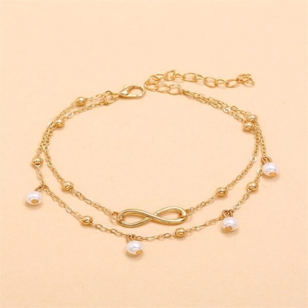 8 Double Pearl Anklet - Image 5