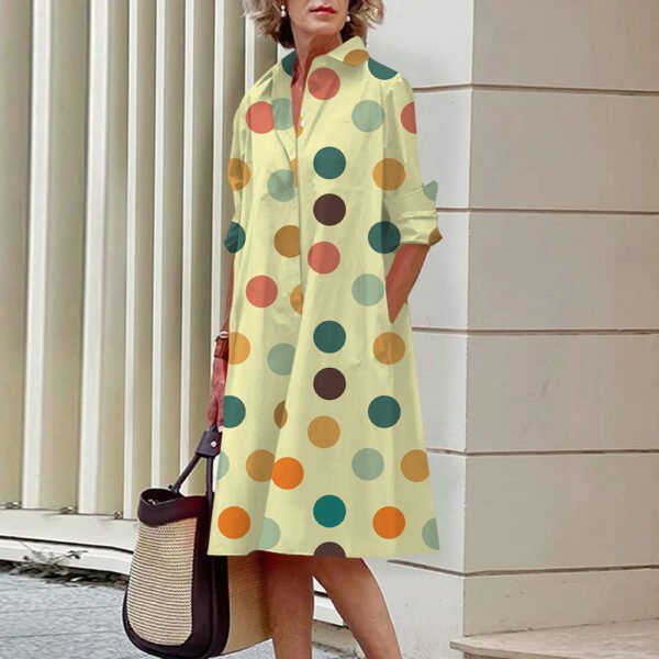 3D Digital Printing Casual Loose Women's Shirt Dress - Image 8