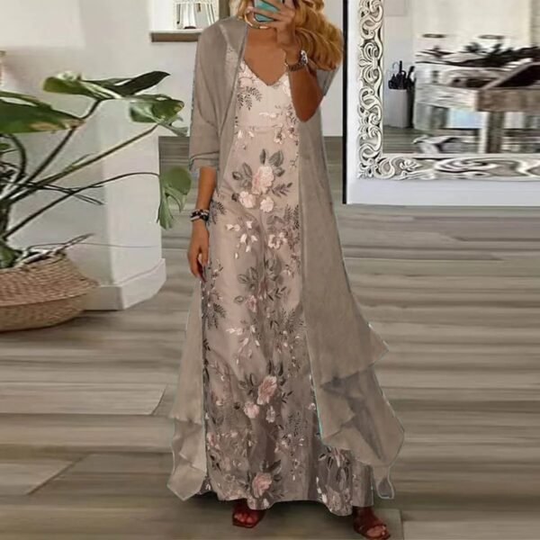 Women's Two-piece Digital Printing Sling Chiffon Jacket - Image 6