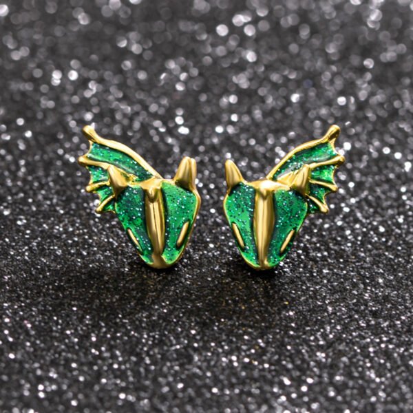 Boho Dragon Dinosaur Stud Earrings For Women Girls - Image 4