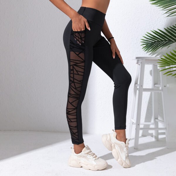 Yoga Primer Plus Size Mesh Stitching Yoga Clothes Hip-lift And Belly Shaping Sports And Fitness Running Trousers - Image 6