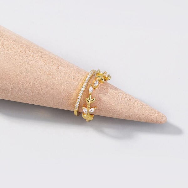 Twigs with sparkly zircon adjustable ring - Image 3