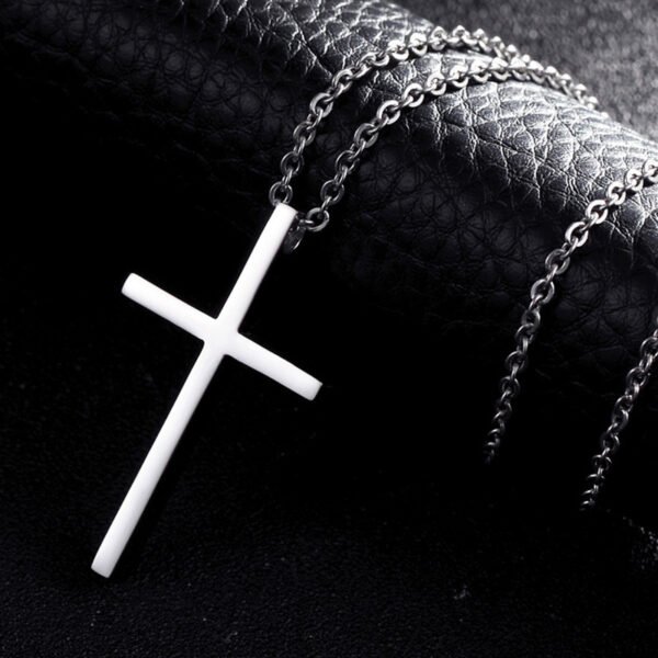 Titanium Steel Cross Pendant Necklace - Image 5
