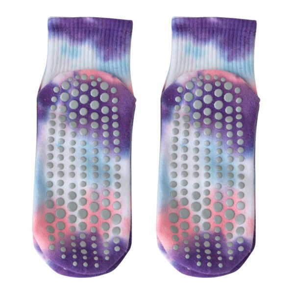 Yoga Socks Women Tie-dyed Non-slip Short Cotton - Image 2