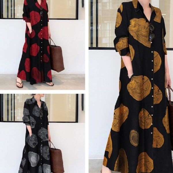 Loose Casual Long Shirt Dress - Image 5