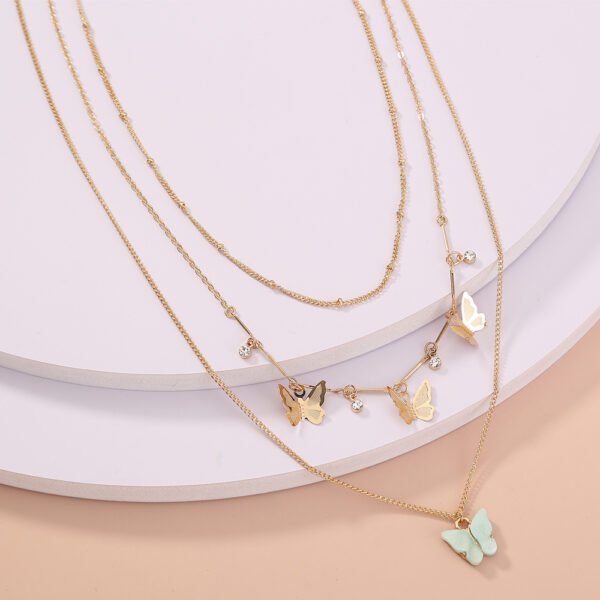 Butterfly multi-layer necklace