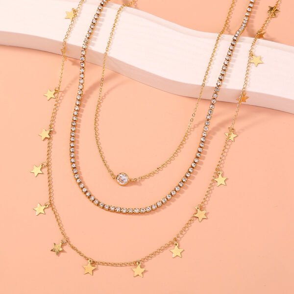 Star Zircon multi-layer necklace