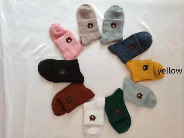 Bear Socks Women's Cute Mid-calf Length Cotton Socks - Image 4