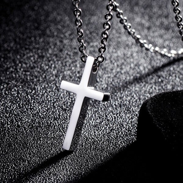 Titanium Steel Cross Pendant Necklace - Image 6