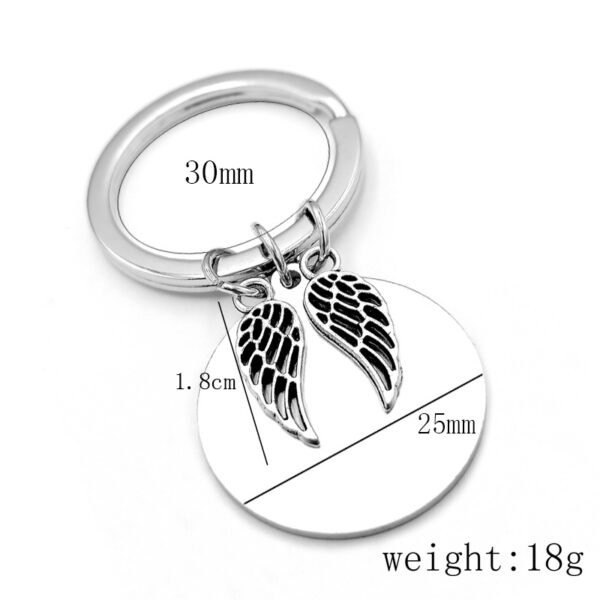 Angel Wings Heart To My Son Inspirational Keychain - Image 3