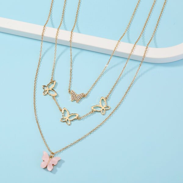Accessories Style Multi-butterfly Tassel Necklace Stylish Multi-layer Wearing Neck Chain - Image 2