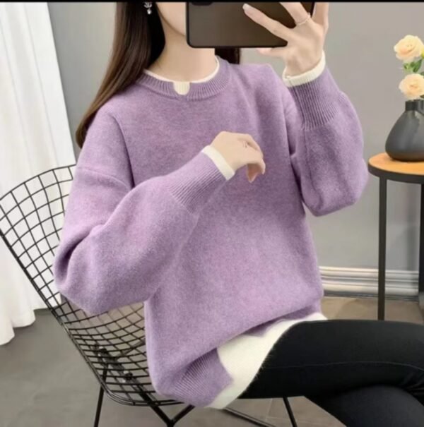 All-matching Loose Knitted Pullover Top - Image 10