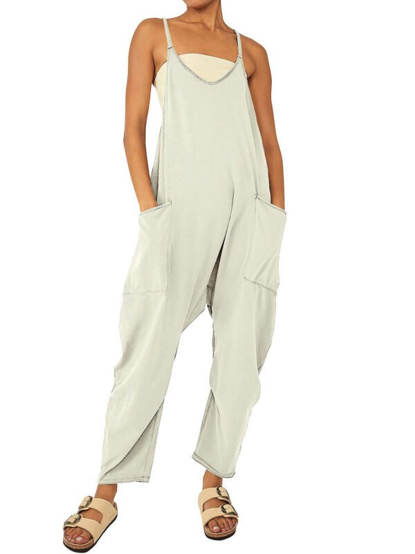 Zipper Pocket Sling Pants Jumpsuit - Image 6