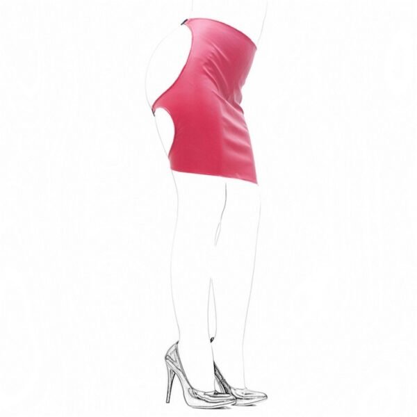 Aisle's Sexy Black Soft PU Sexy Tight-fitting Bag Field Training Short Skirt - Image 9