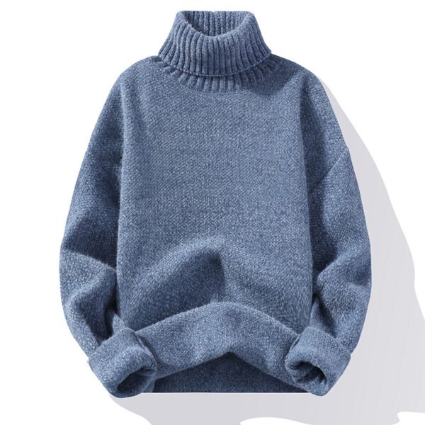 Autumn And Winter Thickened Mink-like Wool Korean Style Trendy Solid Color Casual Turtleneck Knitwear Sweater - Image 4