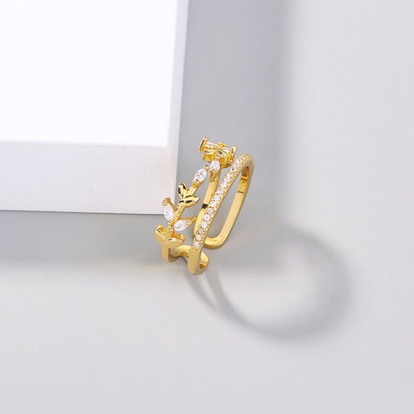 Twigs with sparkly zircon adjustable ring - Image 4