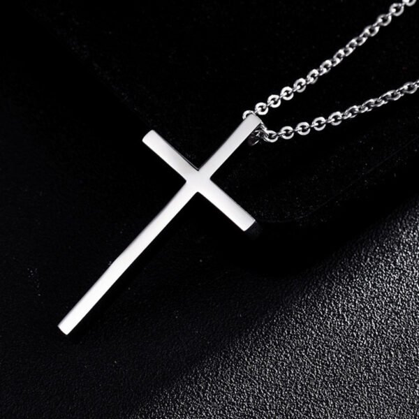 Titanium Steel Cross Pendant Necklace - Image 3