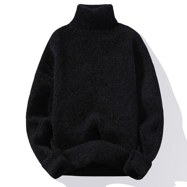 Autumn And Winter Thickened Mink-like Wool Korean Style Trendy Solid Color Casual Turtleneck Knitwear Sweater - Image 9