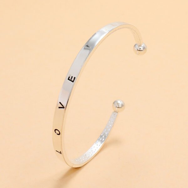 Alloy Opening Love Bracelet Women - Image 6
