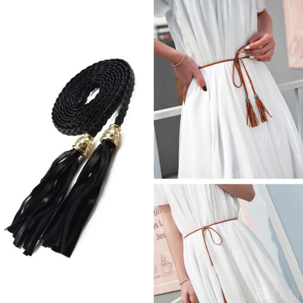Women's Woven Belt Tassel Decorative Waist Chain - Image 10