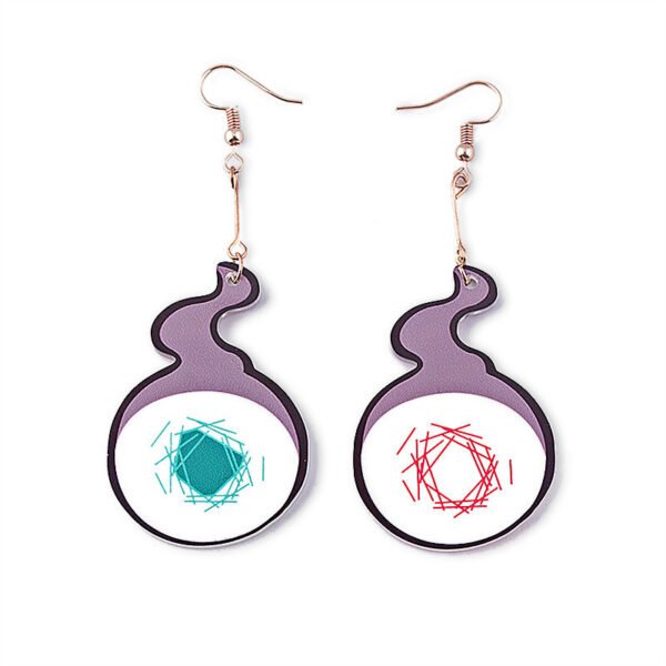 Anime Toilet-Bound Hanako-kun Earrings Yugi Amane Acrylic Fire Pendant Earrings - Image 2