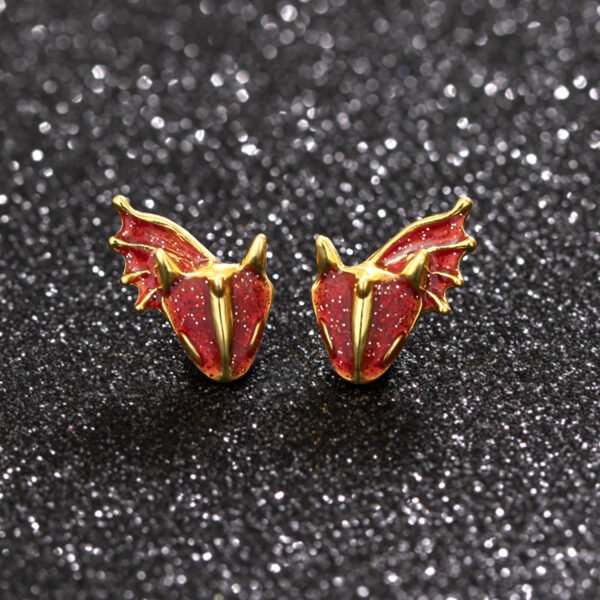 Boho Dragon Dinosaur Stud Earrings For Women Girls - Image 3