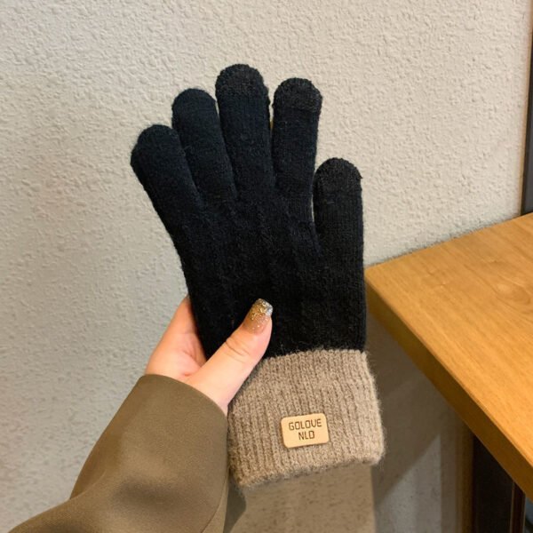 Women's Winter Wool Lined Warm Gloves - Image 2