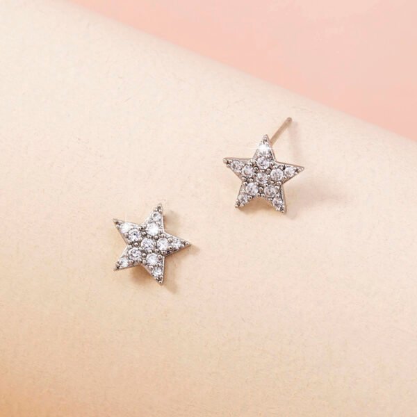 Tiny star-studded Zircon earrings accessories for women - Image 5
