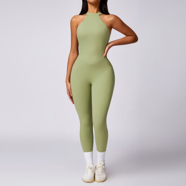 Beauty Back Yoga Jumpsuit Women's Outdoor Running Tight Sports Quick-drying Workout Clothes - Image 4